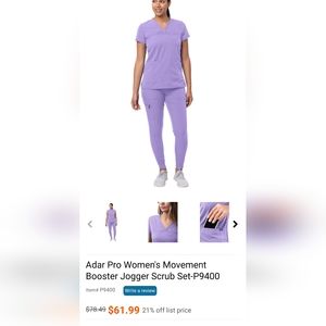 Adar Pro Movement Booster Scrub Set For Women